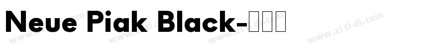Neue Piak Black字体转换